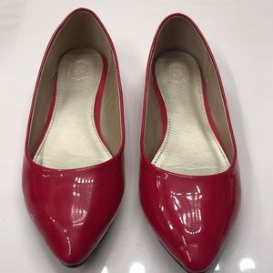 Cherry Red Patent Leather Flats